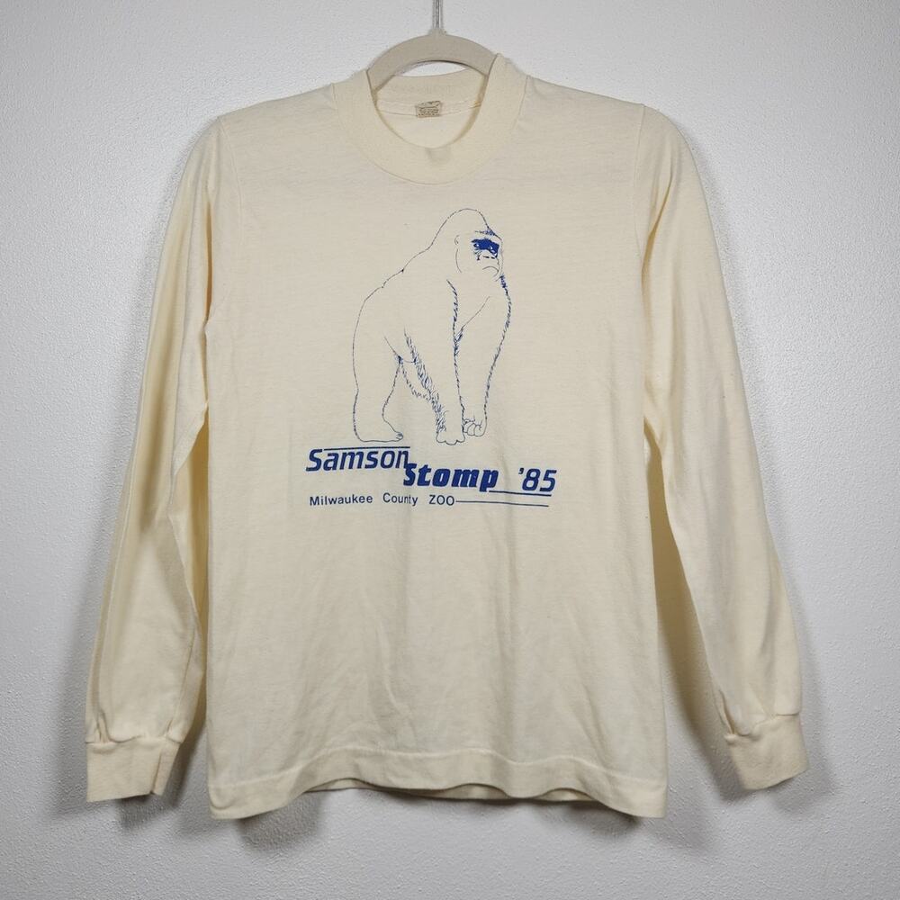 Vintage Sampson Stomp Milwaukee Wisconsin Rare Zoo Double Sided Long Sleeve